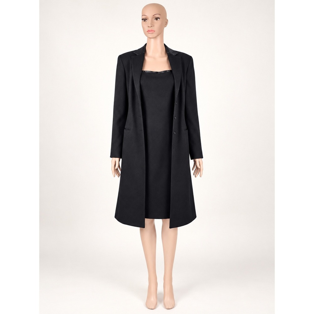 Lauren Ralph Lauren Black Beaded Long Blazer Dress Set Size 8